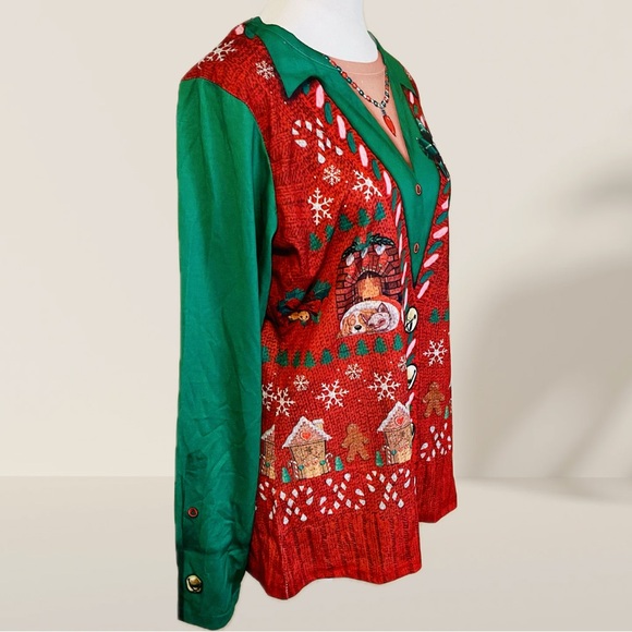 ModCloth Hardy Har Holidays Top in XL by FauxReal - Picture 2 of 10